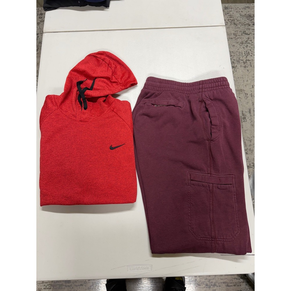 NIKE MENS HOODIE & CARGO SWEATPANTS BUNDLE SIZE XL